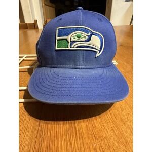 Seattle Seahawks‎ Old Logo Snapback Hat Blue New Era 9Fifty NFL Adjustable